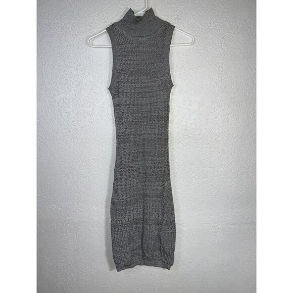 ALI & Jay Cutout Bodycon Sleeveless Mini Knit Dress High Neckline Gray XS (1A) - Picture 1 of 11